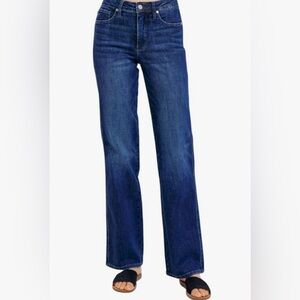 Judy Blue Women's Straight Fit Tummy Control Mid Rise Jeans - Dark Blue